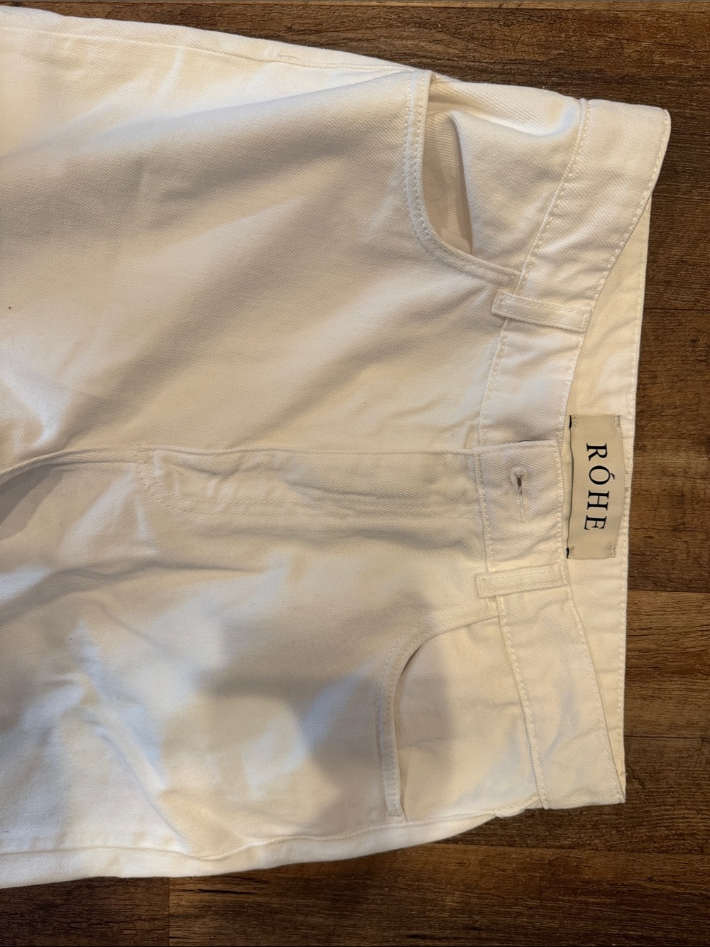 Rohe wide leg white denim jeans. Womens 36 fits 26 us - Picture 6 of 7